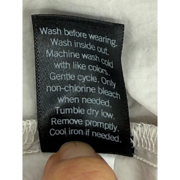 FLX Womens Beige Nylon Hooded Windbreaker Full Zip Utility Jacket Sz M - Picture 8 of 8